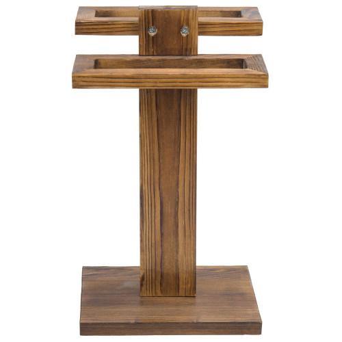 Burnt Wood Tabletop Hand Towel Holder Stand - MyGift