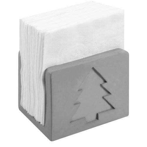 Cement Napkin Holder with Christmas Tree Design