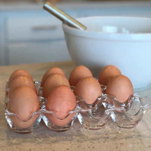 Clear Acrylic 12 Egg Tray Storage Rack - MyGift