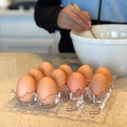Clear Acrylic 12 Egg Tray Storage Rack - MyGift