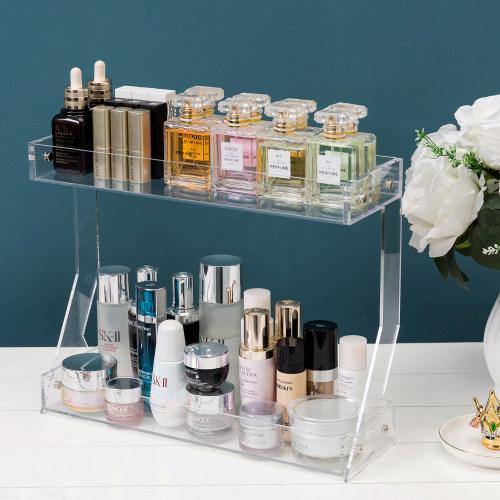 Clear Acrylic Cosmetics & Makeup Tabletop Storage Rack - MyGift
