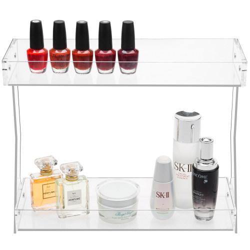 Clear Acrylic Cosmetics & Makeup Tabletop Storage Rack - MyGift