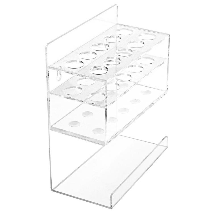 Wall-Mounted 2-Tier Clear Acrylic 10-Slot Dry Erase Marker and Eraser Rack - MyGift Enterprise LLC