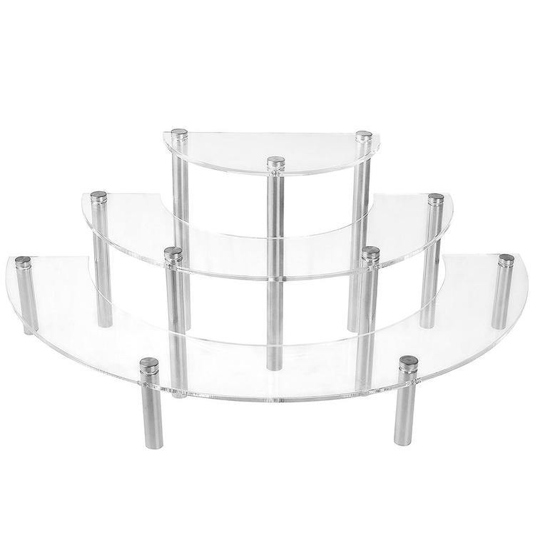 Clear Acrylic Semicircle Cupcake Dessert Display Stand, Set of 2 - MyGift