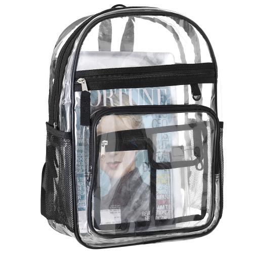 Clear Backpack with Black Trim