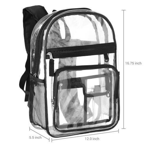 Clear Backpack with Black Trim