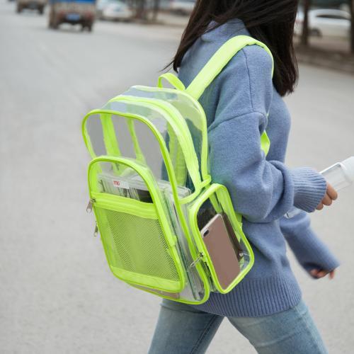Clear yellow cheap backpack