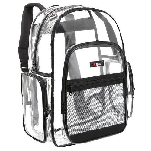 Clear Security School Backpack, Black Trim - MyGift