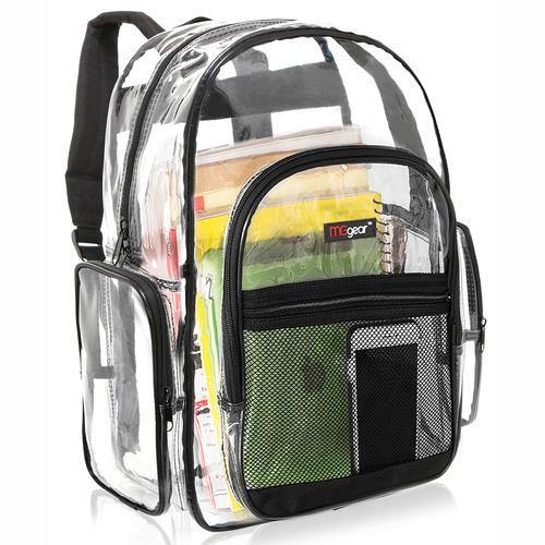 Clear Security School Backpack, Black Trim - MyGift