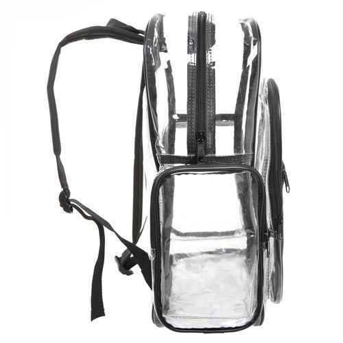 Clear Transparent PVC School Backpack with Black Trim - MyGift