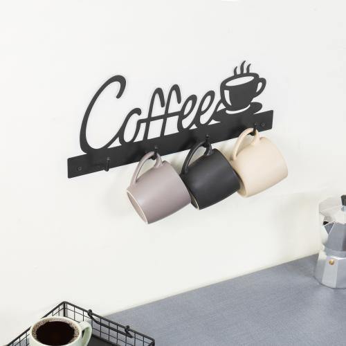 Coffee Cup Design Wall Mounted Mug Rack – MyGift