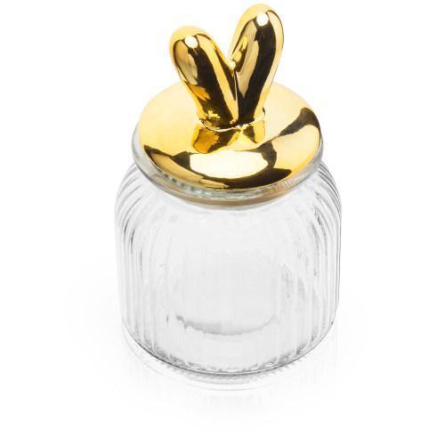 Candy Jar with Gold Bunny Ears Lid - MyGift