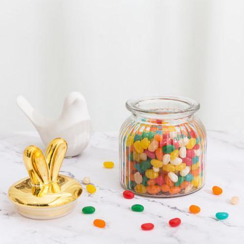 Candy Jar with Gold Bunny Ears Lid - MyGift