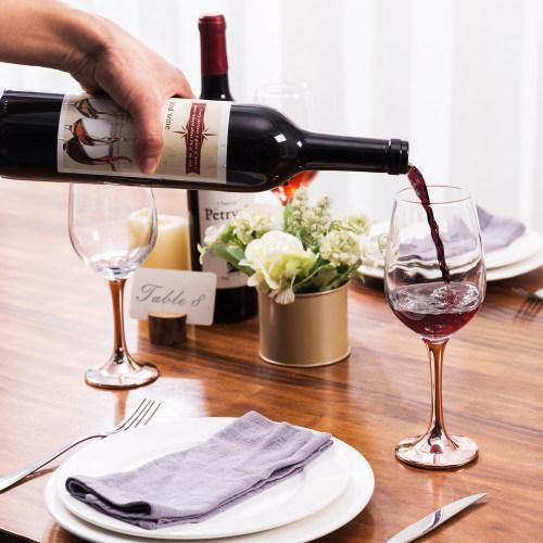Copper-Toned Stemmed Wine Glasses, Set of 4 - MyGift