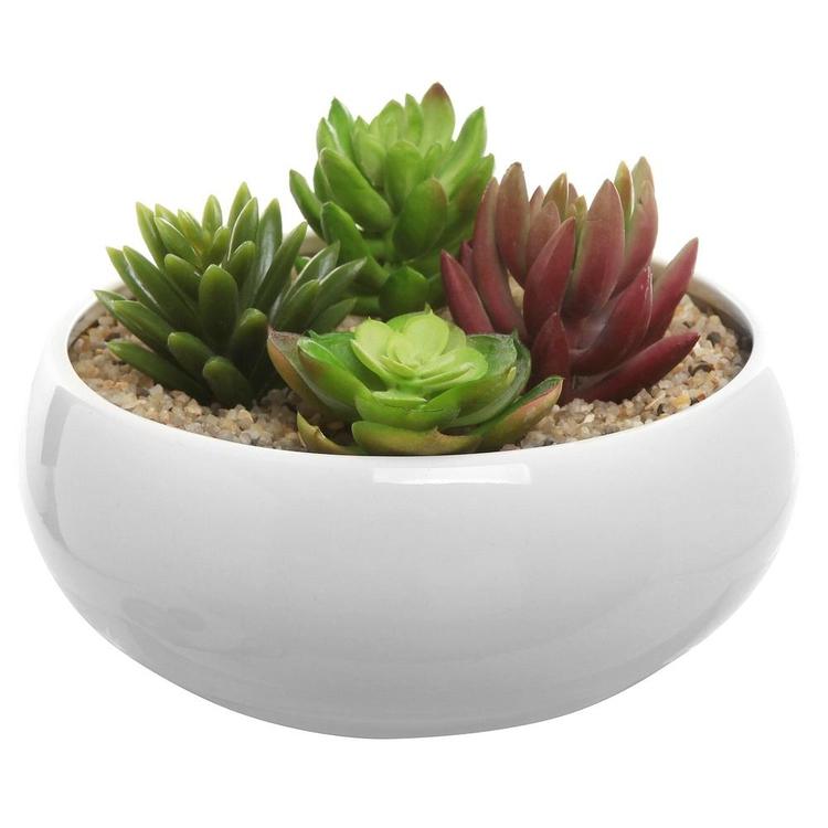 8.75 Inch Decorative Round Ceramic Planter, White - MyGift Enterprise LLC