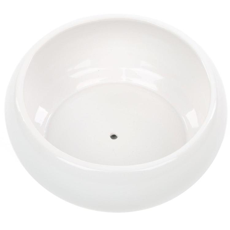 8.75 Inch Decorative Round Ceramic Planter, White - MyGift Enterprise LLC