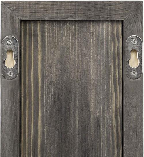 Decorative Wood Plaque with Vintage Gray Frame HOME - MyGift