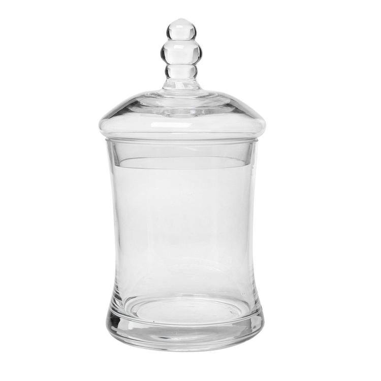 Designer Clear Glass Decorative Apothecary Jars, 3 Piece Set - MyGift