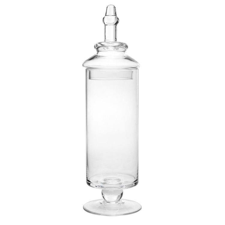 Designer Clear Glass Decorative Apothecary Jars, 3 Piece Set - MyGift