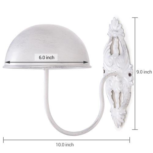 Wall-Mounted Vintage White Metal Hat & Wig Holders, Set of 2 - MyGift