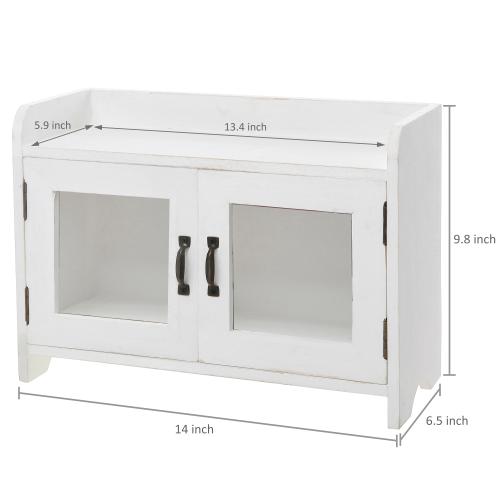 White Wood Kitchen & Bathroom Countertop Cabinet-MyGift