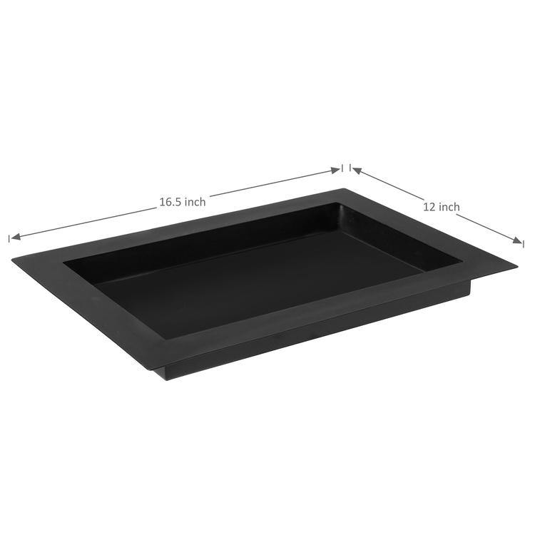 Black Metal Wide Rim Centerpiece Tray - MyGift