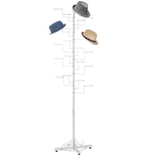 Freestanding Display Stand with 20 Circular Hooks for Hats and Wigs - MyGift