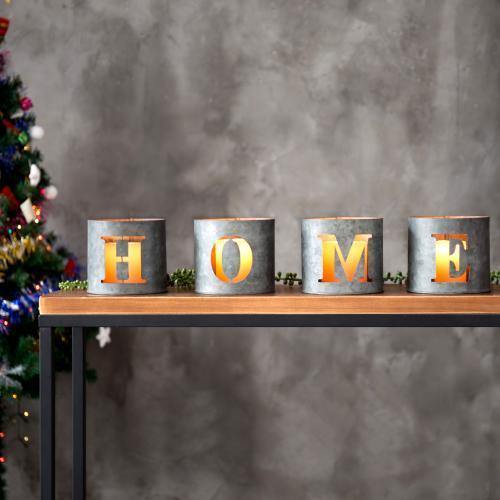 Galvanized Tealight Candle Holders HOME - MyGift