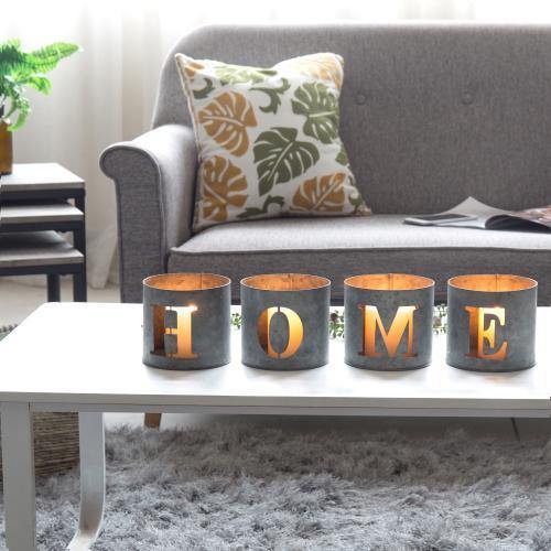 Galvanized Tealight Candle Holders HOME - MyGift