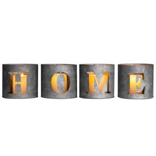 Galvanized Tealight Candle Holders HOME - MyGift