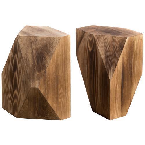 Geometric Style Wood Bookends - MyGift