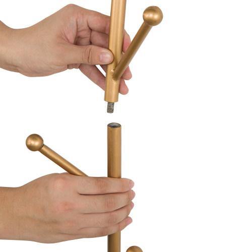 Gold Metal Tree Branch Style Rack, Wall-Mounted - MyGift