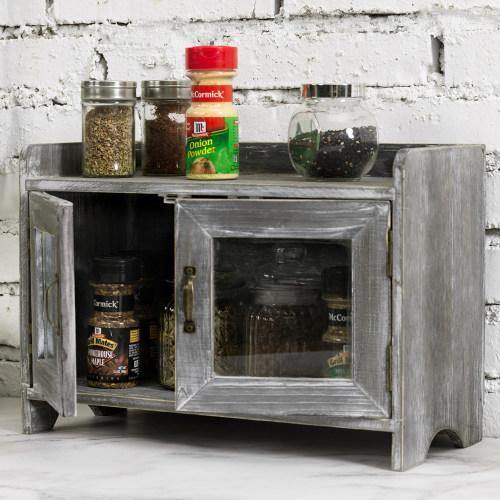 Gray Brown Wood Kitchen & Bathroom Countertop Cabinet - MyGift