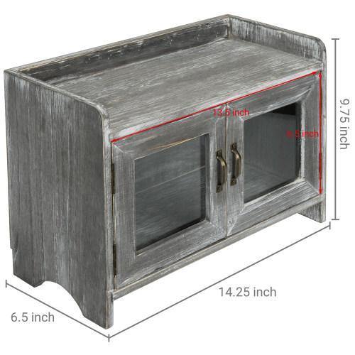 Gray Brown Wood Kitchen & Bathroom Countertop Cabinet - MyGift