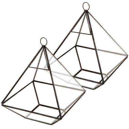 Hanging Glass Pyramid Terrarium Case