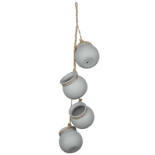 Hanging Mini Planter Pots, Gray - MyGift