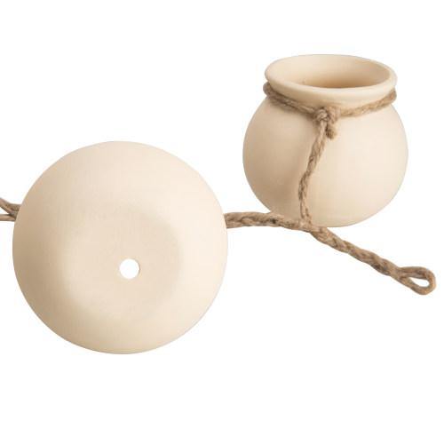 Hanging Mini Planter Pots, White - MyGift