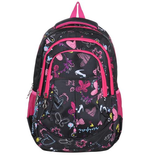 Hearts & Butterflies Print School Book Backpack