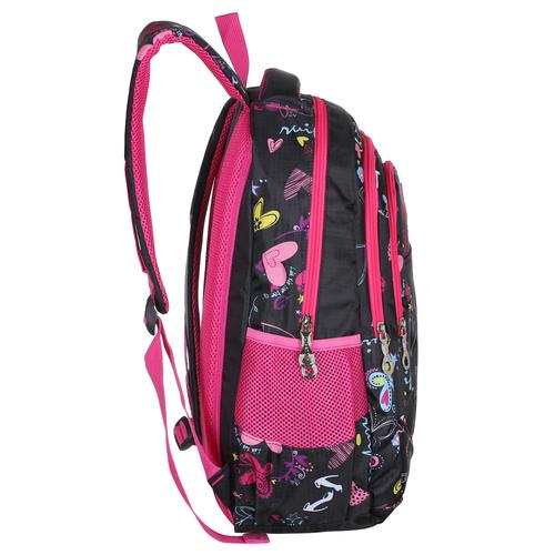Hearts & Butterflies Print School Book Backpack