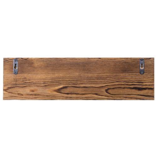 Industrial Metal Pipe & Burnt Wood Kitchen Rack - MyGift
