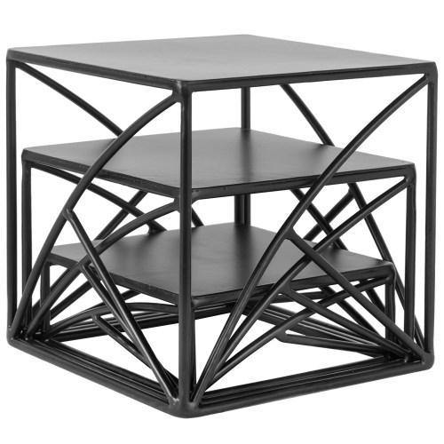 Matte Black Metal Nesting Display Risers, Set of 3 - MyGift