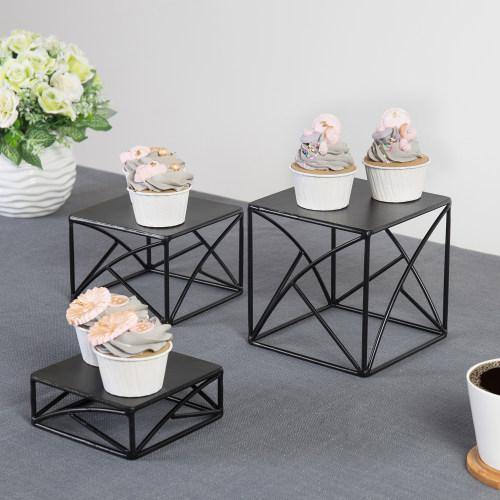Matte Black Metal Nesting Display Risers, Set of 3 – MyGift