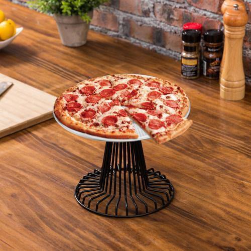 Matte Black Metal Wire Pizza Pie Stand - MyGift