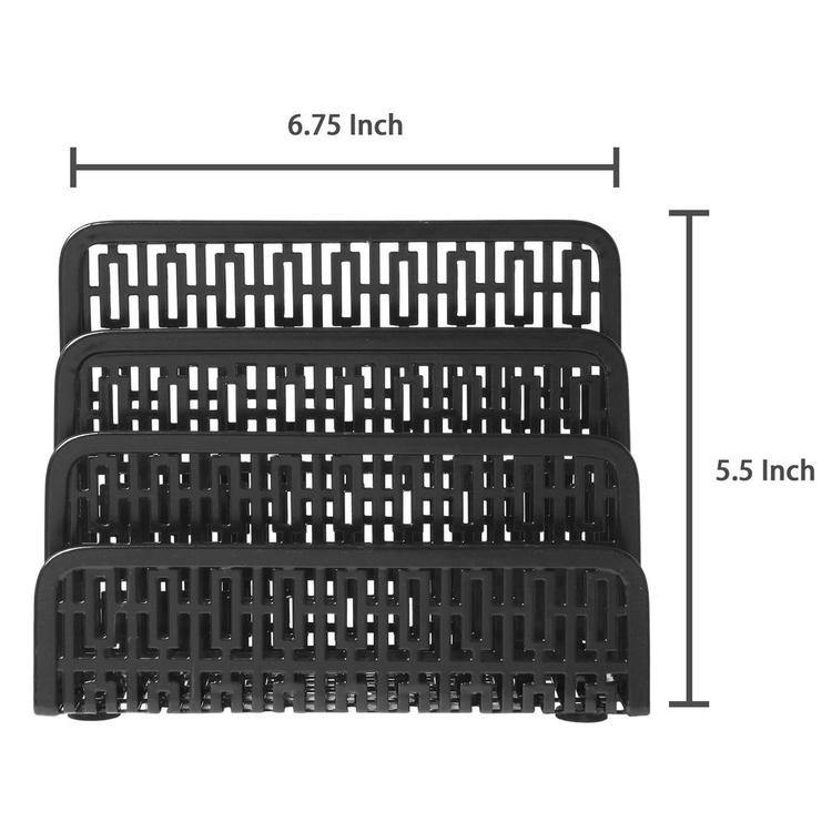 Metal Cut-out Design Mail Sorter, Black - MyGift