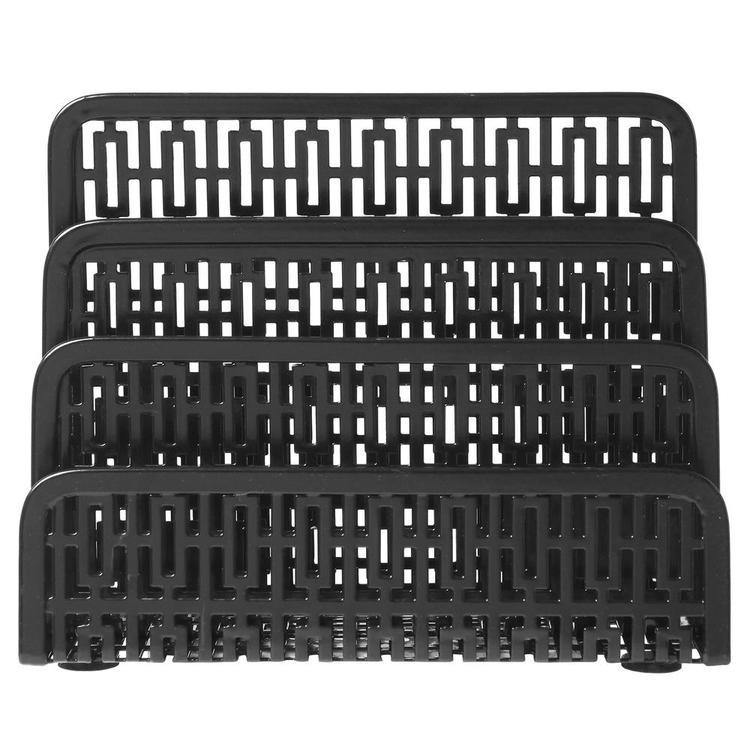 Metal Cut-out Design Mail Sorter, Black - MyGift