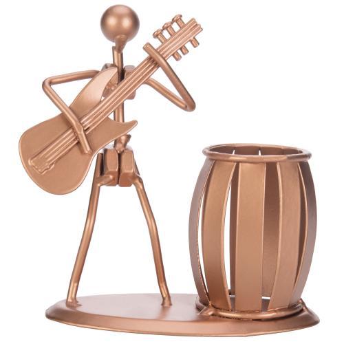 Metal Guitar Rocker Copper Pen/Pencil Holder