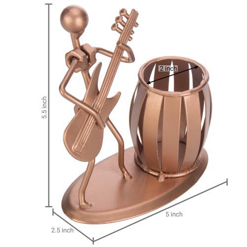 Metal Guitar Rocker Copper Pen/Pencil Holder