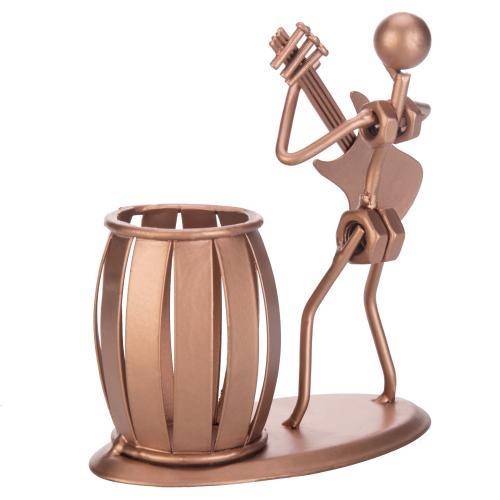 Metal Guitar Rocker Copper Pen/Pencil Holder