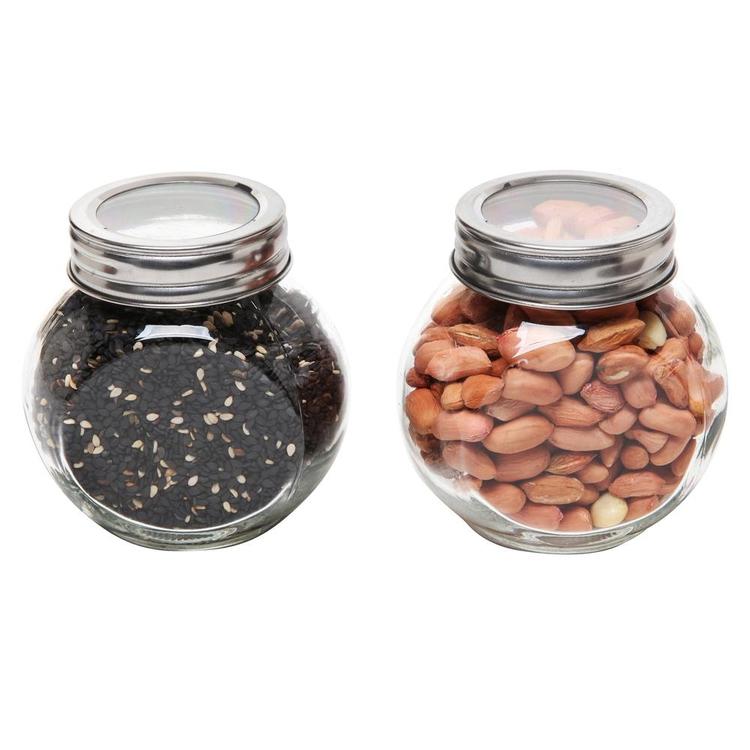 Metal Spice Container Rack with 6 Glass Jars with Lid, 3-Inch Jars - MyGift Enterprise LLC