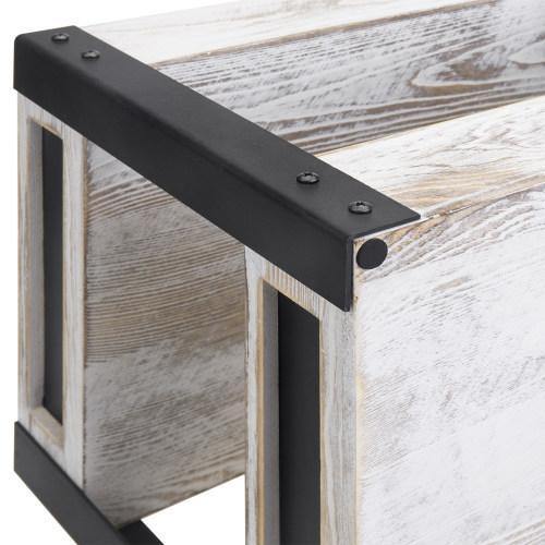 Metal & Whitewashed Wood Desktop Organizer - MyGift